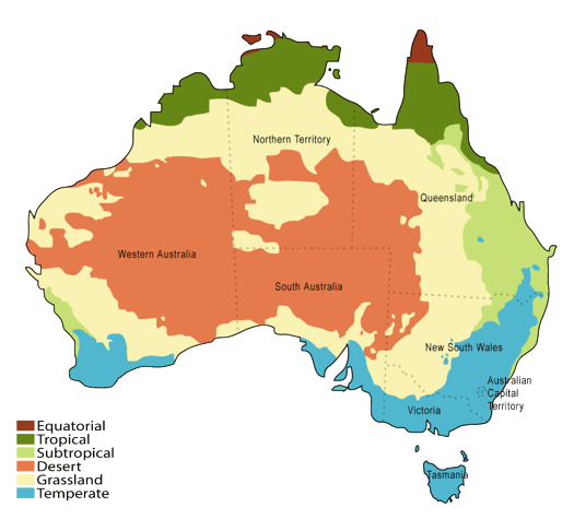 Australia Landscape Map